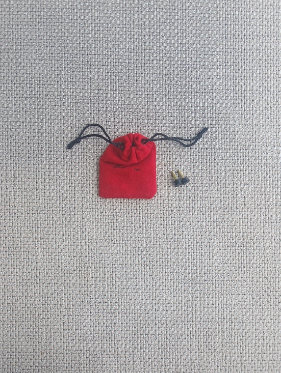 Christian Louboutin Accessories - Christian Louboutin Red Velvet Drawstring Pouch with Earring Backs